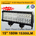 hotsale 15inch 180w waterproof flood spot combo beam led flexible strip